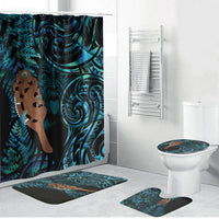 Maripi New Zealand Bathroom Set Maori Weapon Paua Shell Haka Fern