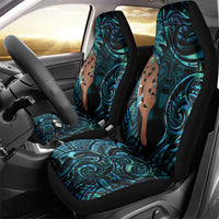 Maripi New Zealand Car Seat Cover Maori Weapon Paua Shell Haka Fern