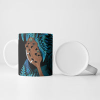 Maripi New Zealand Ceramic Mug Maori Weapon Paua Shell Haka Fern