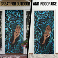 Maripi New Zealand Door Cover Maori Weapon Paua Shell Haka Fern