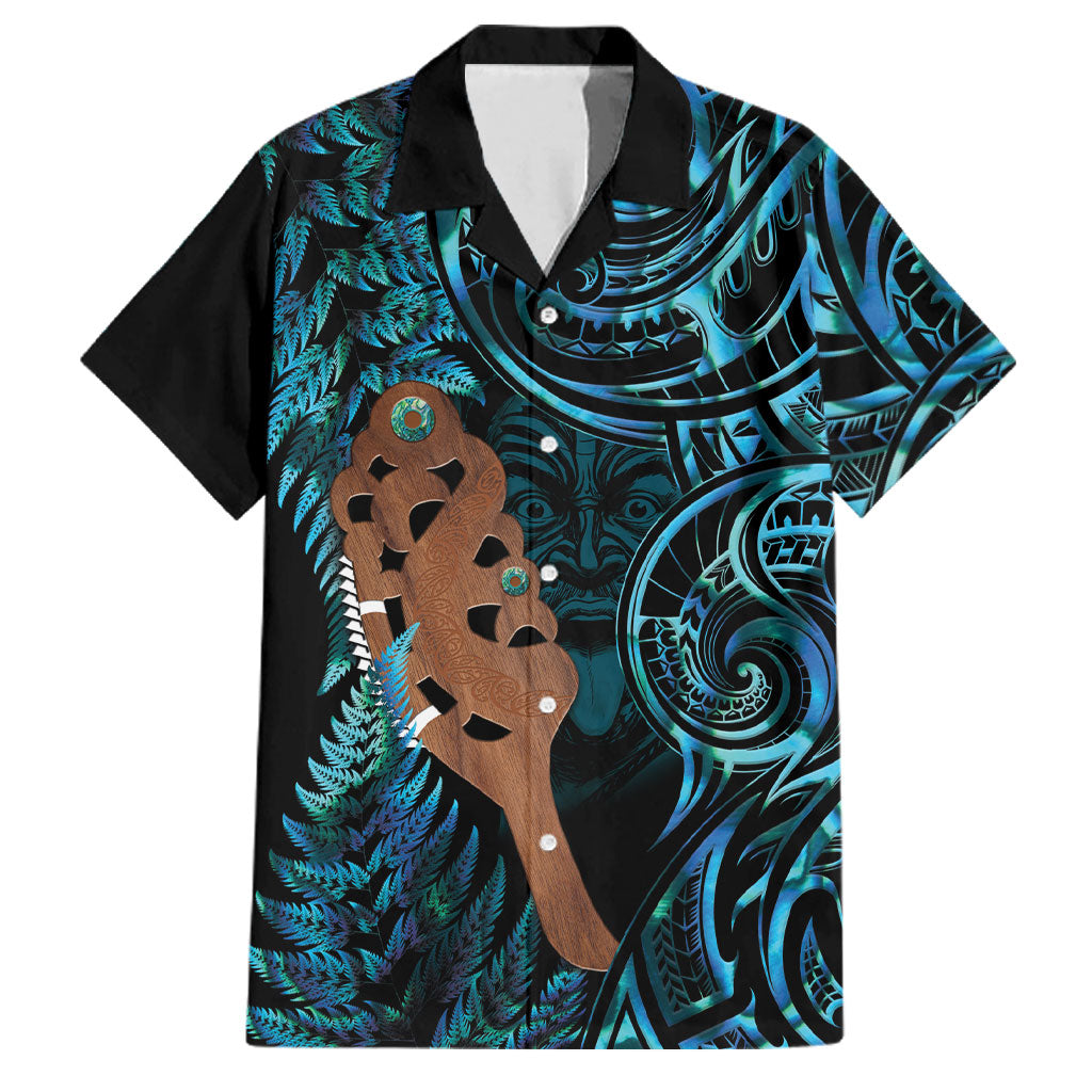 Maripi New Zealand Family Matching Mermaid Dress and Hawaiian Shirt Maori Weapon Paua Shell Haka Fern