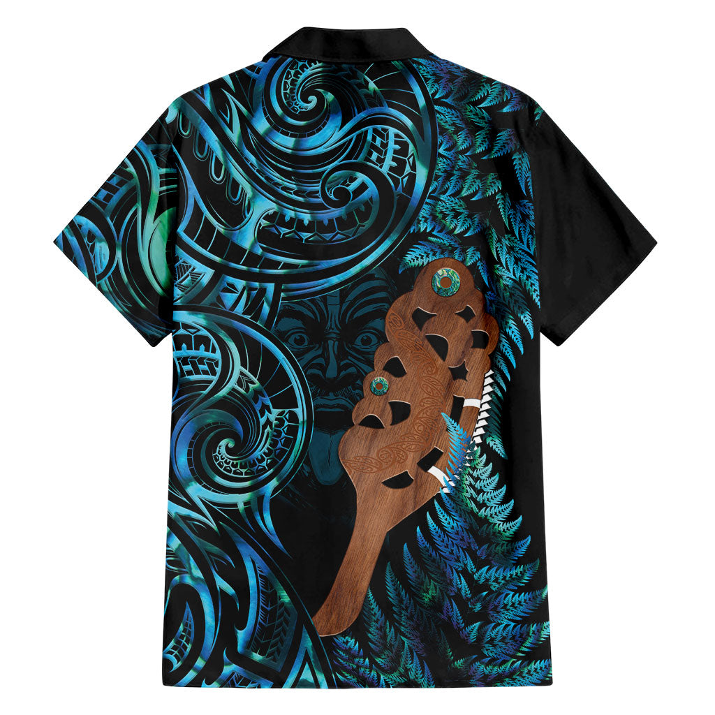 Maripi New Zealand Family Matching Off Shoulder Maxi Dress and Hawaiian Shirt Maori Weapon Paua Shell Haka Fern