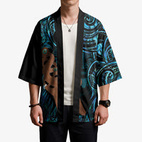 Maripi New Zealand Kimono Maori Weapon Paua Shell Haka Fern
