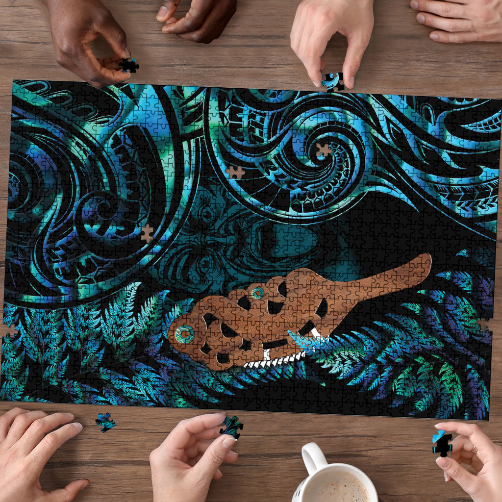 Maripi New Zealand Puzzle Maori Weapon Paua Shell Haka Fern
