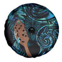 Maripi New Zealand Spare Tire Cover Maori Weapon Paua Shell Haka Fern