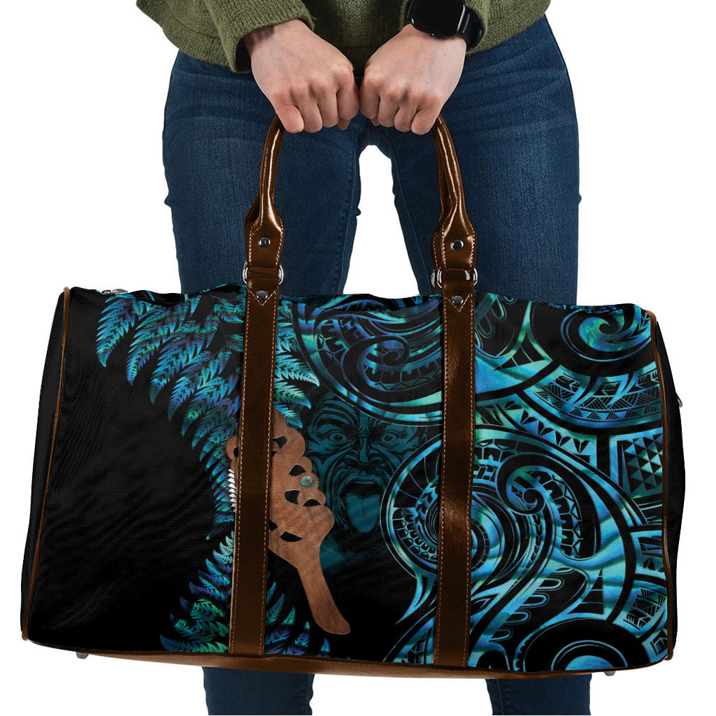 Maripi New Zealand Travel Bag Maori Weapon Paua Shell Haka Fern