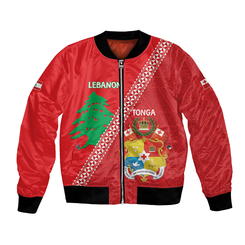 Tonga And Lebanon Bomber Jacket 2026 Together Half Style