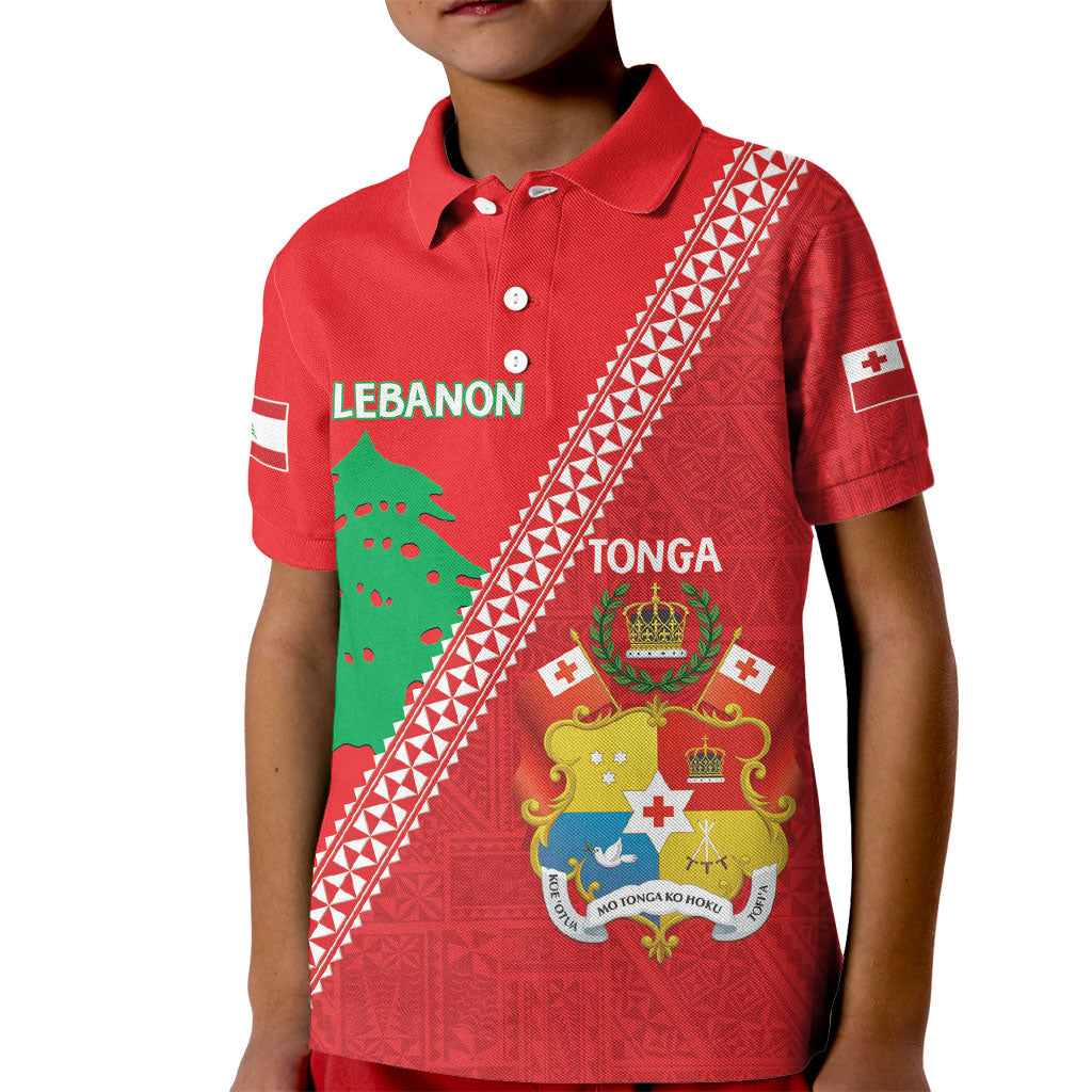 Tonga And Lebanon Kid Polo Shirt 2026 Together Half Style