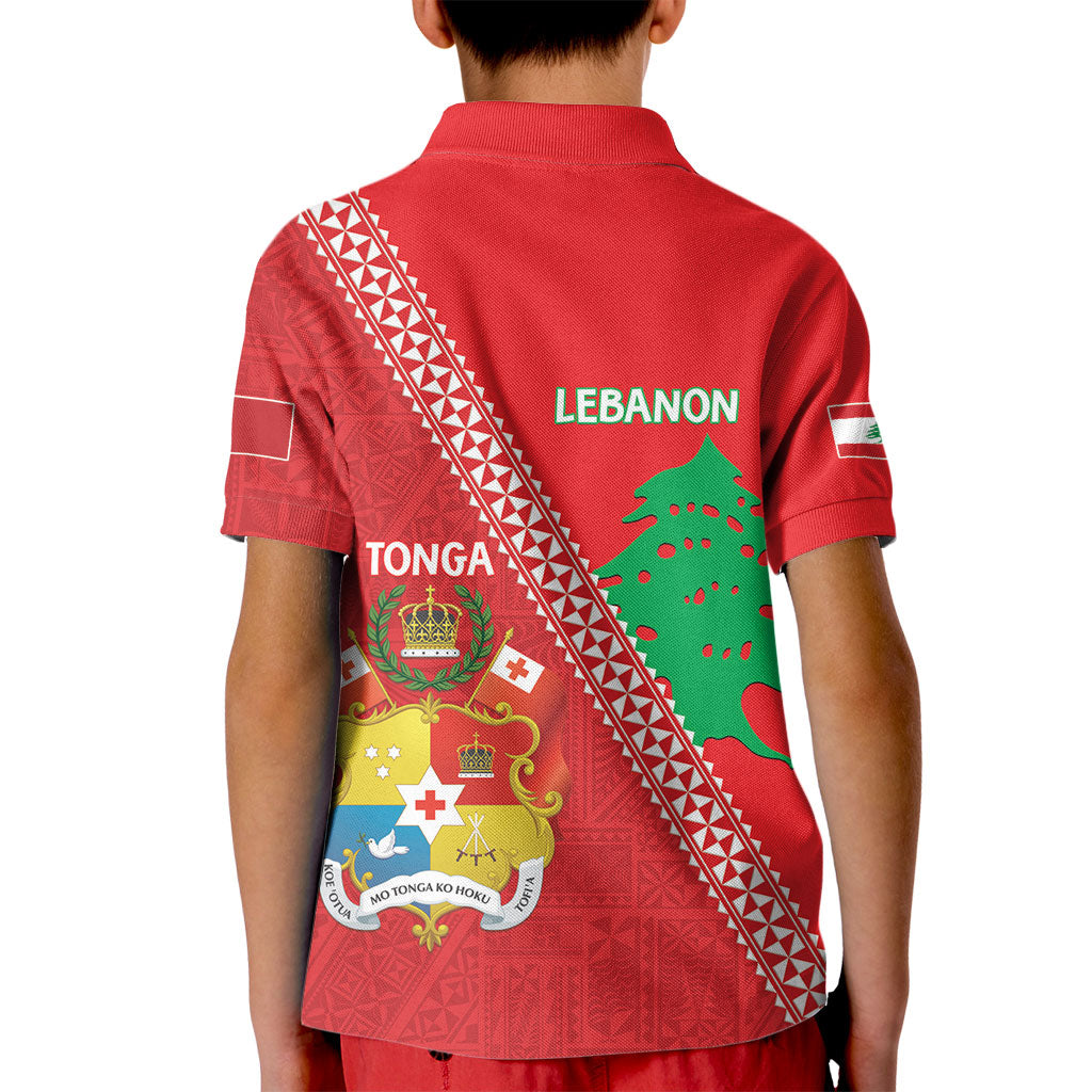 Tonga And Lebanon Kid Polo Shirt 2026 Together Half Style