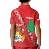Tonga And Lebanon Kid Polo Shirt 2026 Together Half Style