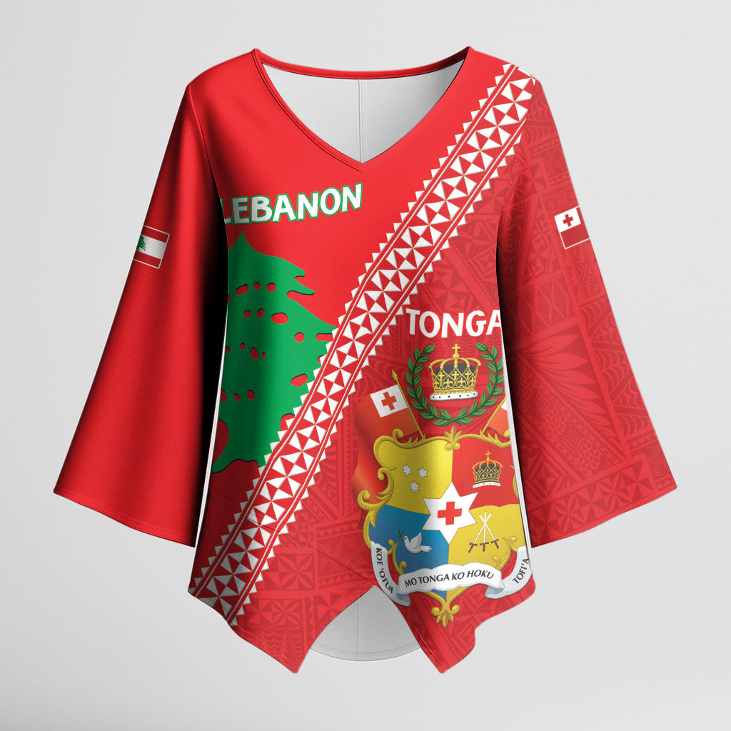 Tonga And Lebanon Kimono Sleeve Blouse 2026 Together Half Style