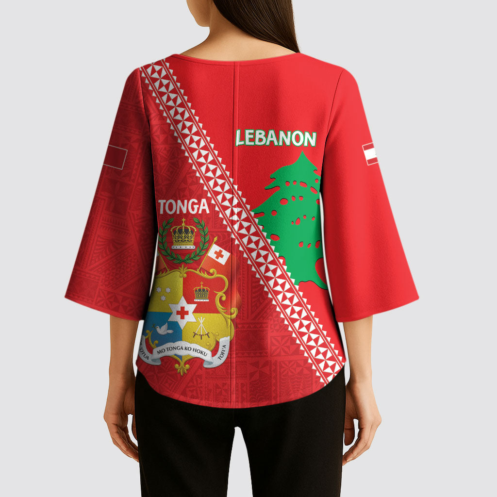 Tonga And Lebanon Kimono Sleeve Blouse 2026 Together Half Style