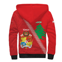 Tonga And Lebanon Sherpa Hoodie 2026 Together Half Style