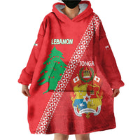 Tonga And Lebanon Wearable Blanket Hoodie 2026 Together Half Style
