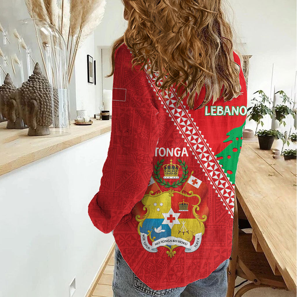Tonga And Lebanon Women Casual Shirt 2026 Together Half Style