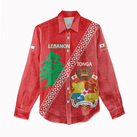 Tonga And Lebanon Women Casual Shirt 2026 Together Half Style