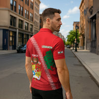 Tonga And Lebanon Zipper Polo Shirt 2026 Together Half Style