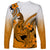 Hawaii Long Sleeve Shirt Polynesian Shark Tattoo With Plumeria Orange Gradient LT14 - Polynesian Pride