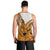 Hawaii Men Tank Top Polynesian Shark Tattoo With Plumeria Orange Gradient LT14 - Polynesian Pride