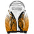 Hawaii Sherpa Hoodie Polynesian Shark Tattoo With Plumeria Orange Gradient LT14 Unisex Orange - Polynesian Pride