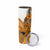 Hawaii Skinny Tumbler Polynesian Shark Tattoo With Plumeria Orange Gradient