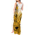 Hawaii Tank Maxi Dress Polynesian Shark Tattoo With Plumeria Gold Gradient LT14 - Polynesian Pride