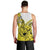 Hawaii Men Tank Top Polynesian Shark Tattoo With Plumeria Yellow Gradient LT14 - Polynesian Pride