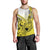 Hawaii Men Tank Top Polynesian Shark Tattoo With Plumeria Yellow Gradient LT14 - Polynesian Pride