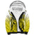 Hawaii Sherpa Hoodie Polynesian Shark Tattoo With Plumeria Yellow Gradient LT14 Unisex Yellow - Polynesian Pride