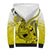 Hawaii Sherpa Hoodie Polynesian Shark Tattoo With Plumeria Yellow Gradient LT14 - Polynesian Pride