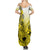 Hawaii Summer Maxi Dress Polynesian Shark Tattoo With Plumeria Yellow Gradient LT14 - Polynesian Pride