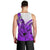 Hawaii Men Tank Top Polynesian Shark Tattoo With Plumeria Purple Gradient LT14 - Polynesian Pride