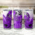 Hawaii Tumbler Cup Polynesian Shark Tattoo With Plumeria Purple Gradient