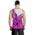 Hawaii Men Tank Top Polynesian Shark Tattoo With Plumeria Pink Gradient LT14 - Polynesian Pride