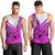 Hawaii Men Tank Top Polynesian Shark Tattoo With Plumeria Pink Gradient LT14 - Polynesian Pride