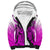 Hawaii Sherpa Hoodie Polynesian Shark Tattoo With Plumeria Pink Gradient LT14 Unisex Pink - Polynesian Pride