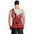 Hawaii Men Tank Top Polynesian Shark Tattoo With Plumeria Red Gradient LT14 - Polynesian Pride