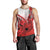 Hawaii Men Tank Top Polynesian Shark Tattoo With Plumeria Red Gradient LT14 - Polynesian Pride