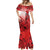 Hawaii Mermaid Dress Polynesian Shark Tattoo With Plumeria Red Gradient LT14 - Polynesian Pride