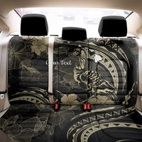 Personalised Hawaii Nene Goose Back Car Seat Cover Hawaiian Map Hibiscus Polynesian Art - Beige