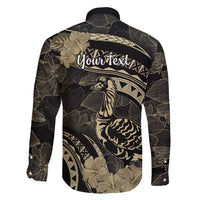 Personalised Hawaii Nene Goose Family Matching Off Shoulder Maxi Dress and Hawaiian Shirt Hawaiian Map Hibiscus Polynesian Art - Beige