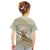 Personalised Hawaii Monk Seal Kid T Shirt Polynesian Tattoo With Tropical Flowers - Beige Pastel