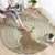 Personalised Hawaii Monk Seal Round Carpet Polynesian Tattoo With Tropical Flowers - Beige Pastel