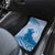 Personalised Hawaii Monk Seal Car Mats Polynesian Tattoo With Tropical Flowers - Blue Pastel