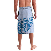Personalised Hawaii Monk Seal Lavalava Polynesian Tattoo With Tropical Flowers - Blue Pastel LT14 - Polynesian Pride