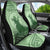 Personalised Hawaii Monk Seal Car Seat Cover Polynesian Tattoo With Tropical Flowers - Green Pastel