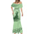 Personalised Hawaii Monk Seal Mermaid Dress Polynesian Tattoo With Tropical Flowers - Green Pastel