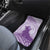 Personalised Hawaii Monk Seal Car Mats Polynesian Tattoo With Tropical Flowers - Purple Pastel