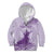 Personalised Hawaii Monk Seal Kid Hoodie Polynesian Tattoo With Tropical Flowers - Purple Pastel