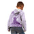 Personalised Hawaii Monk Seal Kid Hoodie Polynesian Tattoo With Tropical Flowers - Purple Pastel